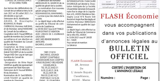Journal annonce légale